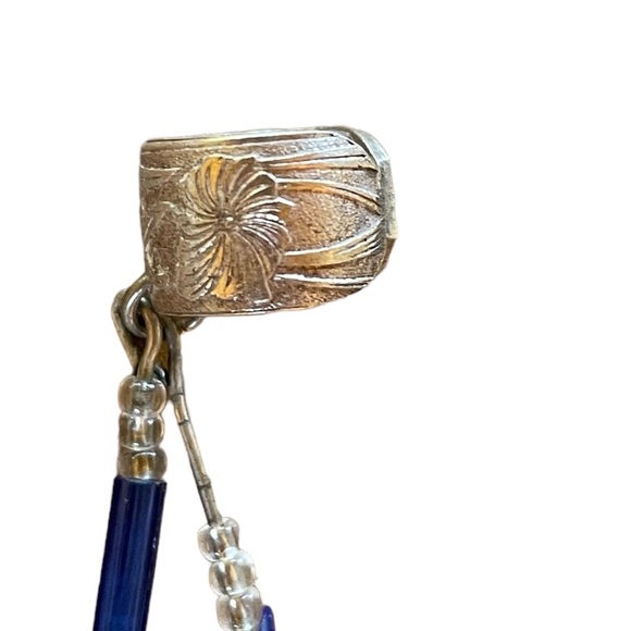 .Vintage 70s .925 Beaded Moon ands Star Ear Huggie Clip - Picture 3 of 12